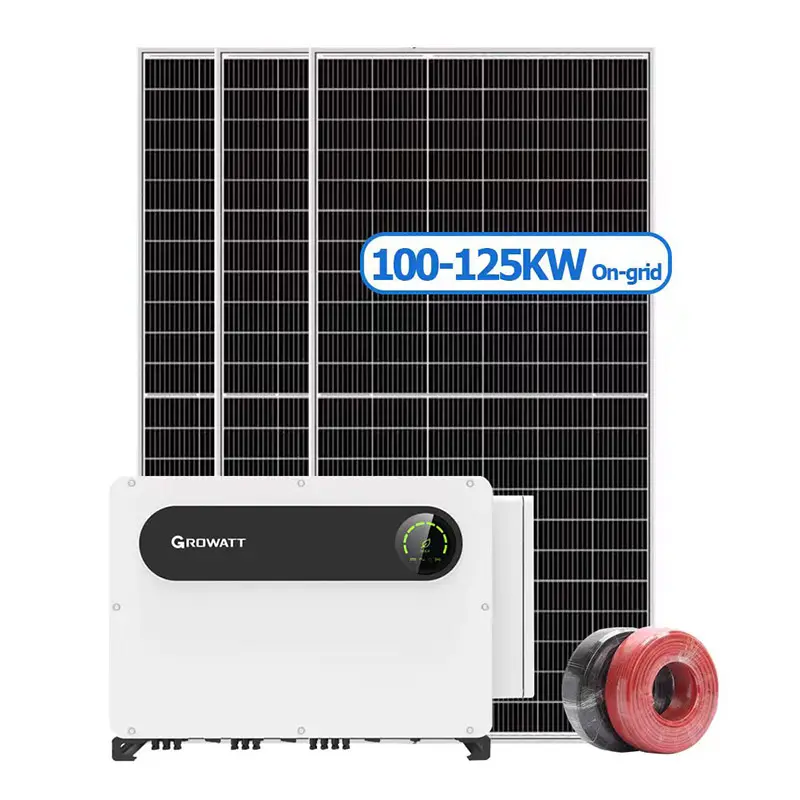 Koodsun 100kw 125 kw solar pv panel system on grid 100kw home solar power system