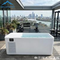 Baignoire de plongeon froid commerciale en acrylique avec écran tactile Wi-Fi et jets de massage pour les salles de sport