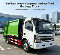 Camion compacteur à chargement arrière QTD Dolica 4X2 8CBM, 7360 kg de charge utile, moteur diesel Euro 6, conduite à gauche, assainissement municipal