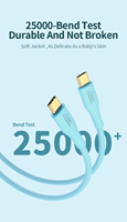 Nouveauté 2025, câble USB-C Macaron 60W de haute qualité, charge rapide 3A, blindage tressé, silicone liquide