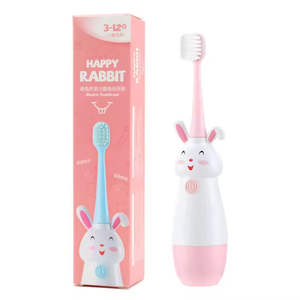 Cepillo de Dientes Eléctrico Recargable Sónico con Vibración, Suave para el Cabello, Impermeable IPX7, Divertido con Forma de Conejo, Cuidado Bucal Doméstico - Product Image 1