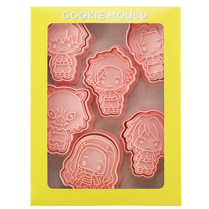 自家製クッキー用の6ピースプラスチック漫画パターン蒸しパンモデリングシュガーケーキベーキングペストリー - Product Image 6