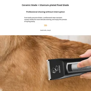 पालतू बाल क्लिपर ट्रिमर यूएसबी रिचार्जेबल कुत्ते बिल्लियों इलेक्ट्रिक क्लिपर त्वरित ट्रिमिंग हल्के बालों को हटाने पालतू जानवर की दुकान की सफाई - Product Image 1