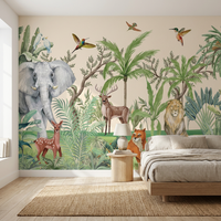 Murale murale autocollante moderne personnalisée, imprimée, gaufrée, imperméable et antistatique pour chambre à coucher, hôtel et usage domestique avec garantie d'un an
