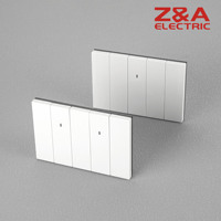 Interruptor de Pared Plano con Certificación CE ROHS Serie P de EE. UU. e Italia, Interruptor de Luz para el Hogar con Diseño Moderno ZA
