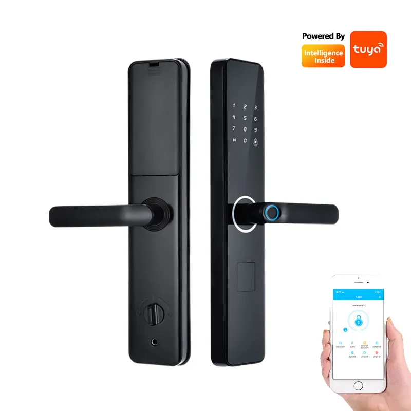 Professional with smart handle fingerprint digital safe door lock for wholesales