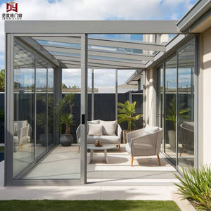 ห้องซันรูมกระจกนิรภัยผสมอะลูมิเนียมอัลลอยด์ทันสมัย - โครงสร้างทนทานสำหรับใช้งานกลางแจ้งใน<span class=keywords><strong>สวน</strong></span> ทนทานต่อความเย็น ใช้งานได้ตลอดปี - Product Image 2