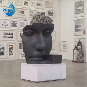 <span class=keywords><strong>Sculpture</strong></span> <span class=keywords><strong>de</strong></span> surface en acier inoxydable sur mesure, statue géante <span class=keywords><strong>de</strong></span> <span class=keywords><strong>visage</strong></span> pour parc extérieur, décoration d'art abstrait moderne en acier inoxydable poli - Product Image 6