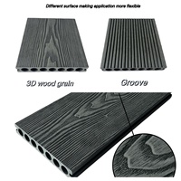 Planches de terrasse en teck imperméables extérieures de qualité supérieure Revêtement de sol composite en bois creux en plastique moderne pour piscine jardin terrasse WPC Planche
