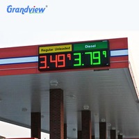 Panneau d'affichage numérique LED extérieur pour station-service, de 6 à 48 pouces, directement de l'usine, pour l'affichage des prix du carburant