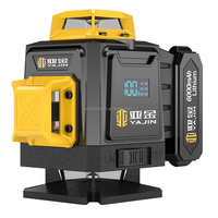 Niveau laser 3D 360° numérique industriel haute définition YaJin, 16 lignes, durable, vert, avec détecteur et trépied