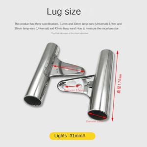 Guangzhou Huachang accesorios coche eléctrico triciclo Prince faro lámpara soporte Acero inoxidable choque motocicleta cuerpo Systema - Product Image 4