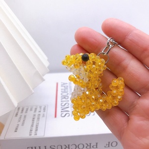 Wholesale Promotion Gifts Kids Birthday Souvenir Bag Charm Cute Animal <b>Keyrings</b> Clear Faceted Plastic Cartoon Dinosaur Keychain - Product Image 3