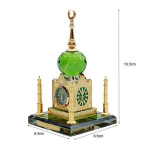 Modelo de la Kaaba de Cristal con Diseño Islámico y Torre del Reloj, Set de Recuerdo Decorativo Musulmán - Product Image 2