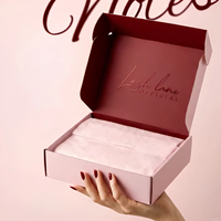 Boîtes d'emballage en carton ondulé de luxe pour vêtements, écharpes, emballages cadeaux, logo personnalisé, boîtes blanches recyclables pour vêtements