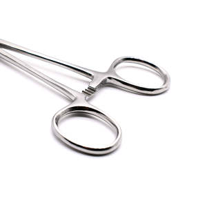 Pinces hémostatiques Huian 125 mm en acier inoxydable à pointe courbée pour l'épilation des animaux domestiques et l'extraction des hameçons - Product Image 5