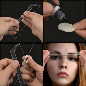 Regla de Mapeo de Cejas en Forma de Arco y Flecha, Herramienta de Medición para Tatuajes de Cejas, Accesorios Auxiliares para Dibujo de Maquillaje Permanente - Product Image 3