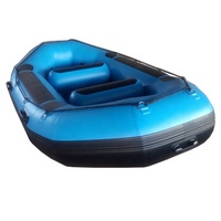 Bateau pneumatique léger pour la dérive, radeau aquatique portable pour 6-7 personnes avec accessoires complets