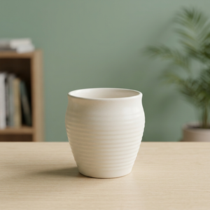 Taza de Té Kulhad Blanca Hecha a Mano/Taza para Helado Acanalada Reutilizable para Chai, Ideal para el Hogar, Fiestas y Restaurantes - Product Image 1
