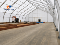Tenda Lengkung PVC Paduan Aluminium 30x50m Berkualitas Tinggi, Tahan Lama, Untuk Semua Musim, Gudang Besar, Peralatan Penyimpanan, Tempat Kerja Bengkel