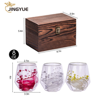 Caja de Madera de Lujo con Logotipo Personalizado, Set de Regalo de Vino con Copas de Cristal y 5 Accesorios para Vino, para Regalos Corporativos y Marcas de Vino