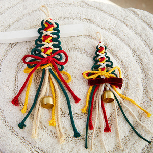Nouveauté : Ornement de Noël fait main à suspendre, en corde de coton, DIY, clochette de porte, pendentifs muraux, décorations de fête - Product Image 2