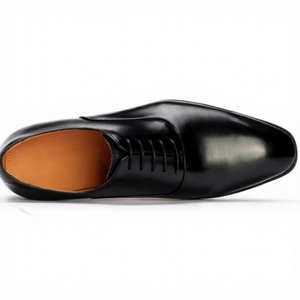 Zapatos Oxford de Hombre Negros de Cuero Genuino con Cordones, Piel de Becerro de Primera Calidad, Suela de Goma Antideslizante, Formales de Negocios, Otoño/Invierno - Product Image 4