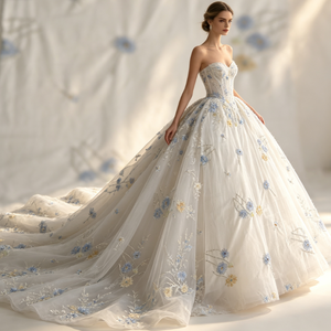 Tissu en <span class=keywords><strong>coton</strong></span> <span class=keywords><strong>blanc</strong></span> pur avec broderie <span class=keywords><strong>de</strong></span> paillettes en forme <span class=keywords><strong>de</strong></span> pissenlit, adapté aux robes <span class=keywords><strong>de</strong></span> mariée et aux robes <span class=keywords><strong>de</strong></span> demoiselles d'honneur - Product Image 1