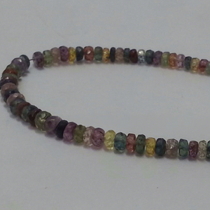 3mm 5mm Natural Disco zafiro piedra facetada Rondelle piedras preciosas hebras cuerdas para hacer joyería collares pulseras a granel - Product Image 1