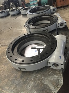 Unidad de giro cerrada Engranaje de gusano único SE21 Unidad de giro con <span class=keywords><strong>motor</strong></span> de 24V DC para rastreador solar - Product Image 3