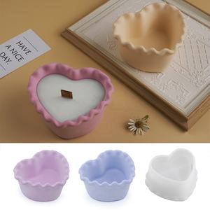 แม่พิมพ์ซิลิโคนสำหรับใส่เทียนอีพ็อกซี่เรซินรูปหัวใจทำจากพลาสเตอร์วันวาเลนไทน์ - Product Image 4