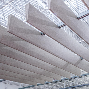 Nuages acoustiques triangulaires Jagrace en fibre PET, absorbeurs de son flottants pour studios créatifs et espaces de coworking - Product Image 4