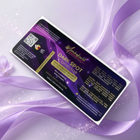 Etiqueta Autoadhesiva Personalizada para Botellas de Cosméticos, Color Morado, Negro y Dorado, Lámina Mate Impermeable, Etiqueta para Frascos de Belleza con Código QR