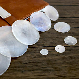 Venta Directa de Fábrica, Discos de Concha Natural Transparente de Indonesia, Concha Blanca, Campana de Viento, Decoración Ligera para Bodas, Láminas de Mica - Product Image 3