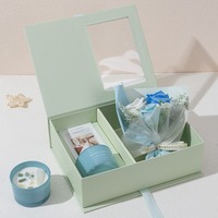 Duftkerzen- und handgemachtes Seifen-Geschenkset mit Blumen-Räucherstäbchen - Aromatherapie Valentinstagsgeschenk für Sie