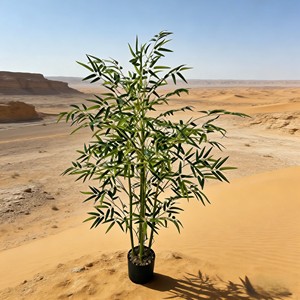Planta artificial de bambú en maceta, bonsái artificial de bambú - Product Image 4