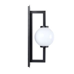 Водонепроницаемый Опаловый стеклянный наружный настенный светильник с яркой лампой для сада, балконных коридоров, алюминиевая основа - Product Image 4