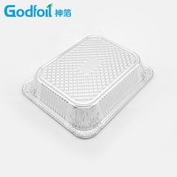 Plateau rectangulaire en aluminium jetable résistant, qualité alimentaire, demi-taille, pour la cuisson