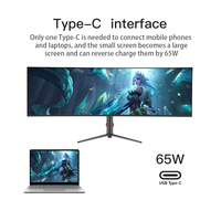 Nuevo Monitor de gamingaming curvo OEM de 49 pulgadas ancho 5K con panel Ips de 144Hz relación de aspecto 32:9 pantalla Led de escritorio Hva 1Ms Monitor