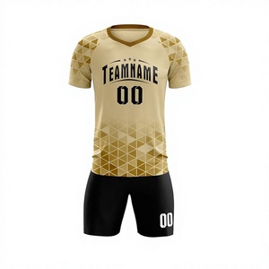 Ensemble de maillot de football rayé bleu et blanc pour homme, manches courtes, col en V, polyester respirant, coupe régulière, nom d'équipe personnalisé, élastique - Product Image 2