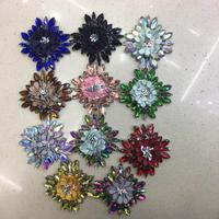 Perles de séparation en résine de luxe Design de fleurs Mode décorative Applique Patch Motif