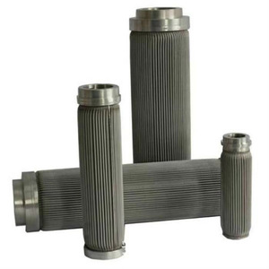 Élément filtrant d'huile hydraulique en acier inoxydable plissé pour filtre de réservoir de carburant de machines de construction - Product Image 5