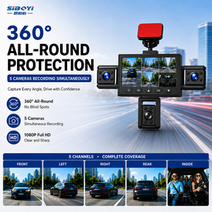 Caméra de tableau de bord de voiture DVR 1080P 360 degrés avec Wifi, GPS en option, enregistrement en boucle, détection de mouvement, surveillance de stationnement, 4 ou 5 caméras en option - Product Image 2