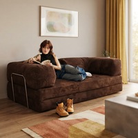 Modernes, schlichtes Cord-Schlafsofa mit vollständig abnehmbarem, waschbarem Bezug und hochdichtem Schaumstoff – ideal für moderne Wohnzimmer