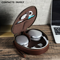 Housse en cuir véritable de luxe faite à la main Crazy Horse Texture pour Apple Airpods Max casque écouteur étui de protection