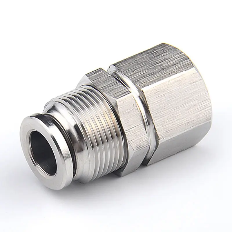 Copper Equal PMF Male Thread Forged Brass Bulkhead Coupling Pneumatic Conduit Connector Air Hose Fitting