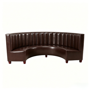 Sofá de Comedor Comercial Moderno Tapizado <span class=keywords><strong>con</strong></span> Diseño Acanalado de Lujo, Asientos de Media Luna para Restaurantes de Alta Gama - Product Image 3