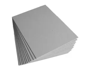 250g-650g basso gsm doppio lato grigio piatti di carta/laminato cartone grigio duro cartone