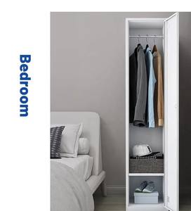 ตู้เสื้อผ้าโลหะบานเดี่ยวทันสมัยสำหรับห้องนอน ตู้เก็บเสื้อผ้าแบบขายส่ง พร้อมฟังก์ชั่นปรับระดับได้ เหมาะสำหรับห้องนั่งเล่น - Product Image 5