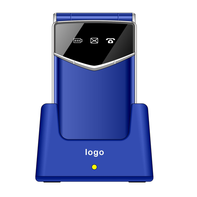 Home Mobile Phone Luxury Big Keyboard Flip Senior Phone Mobile with Charging Cradle SOS Cellphone Big Keypad GSM 2G Senior Phone